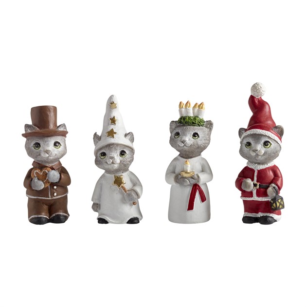 Lucia 4-pack, cats small H.4-5cm